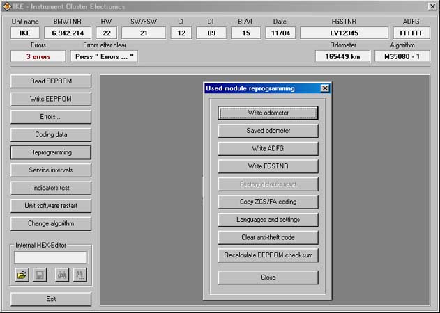 BMW Scanner V1.4.0 - для корректировки значения одометра